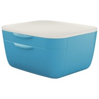 LEITZ Kutija s 2 ladice Cosy, 275x251x143 mm, plava/bijela
