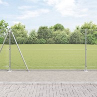 Zavarena žičana ograda s 13 stupova s kanalom 1.2x50 m pocinčani, čelik