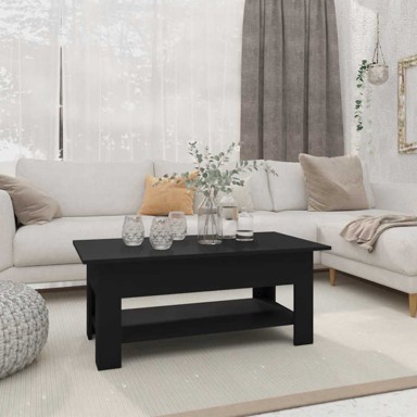 Stolić za kavu 102x55x42 cm, konstruirano drvo, crni
