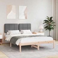Krevetni okvir s tapiciranim uzglavljem 160 x 200 cm, tamnosiva
