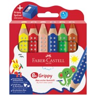 FABER CASTELL Boje drvene 6 boja Jumbo XXL Grippy 3u1 sa šiljilom 110635