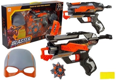 Dječji pištolj Blaster, s pjenastim mecima, 10 komada, s maskom