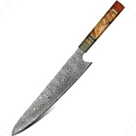 Damaskasti kuhinjski nož Yo-37573 Slicer Kp37573, višebojni