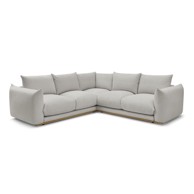 BOBOCHIC PARIS Svijetlo siva kutna garnitura Ernest, 254x254x86 cm