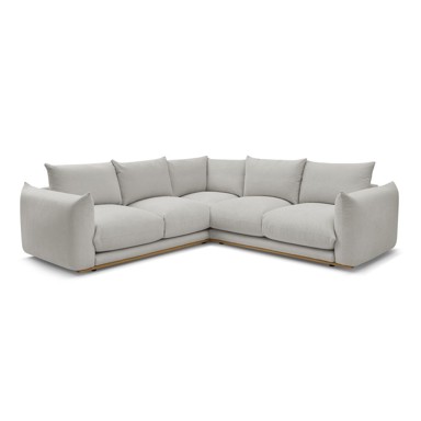 BOBOCHIC PARIS Svijetlo siva kutna garnitura Ernest, 254x254x86 cm