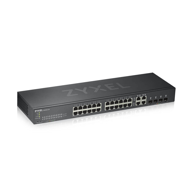 ZYXEL Mrežni preklopnik GS1920-24HPv2, 24 x Gigabit Ethernet PoE, upravljani, za rack ormarić, crni