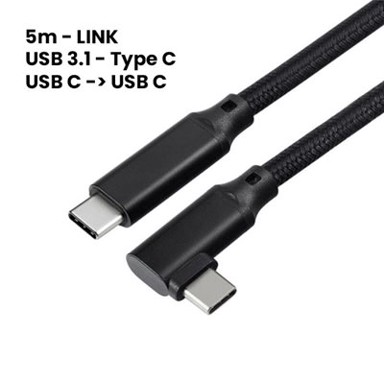 META Link kabel Legit, za Meta Quest 2/3 ili PICO 4, USB-C, kutni, 5m