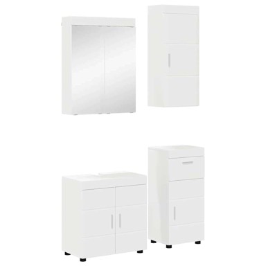 Set namještaja za kupaonicu Tulum, konstruirano drvo, bijelo