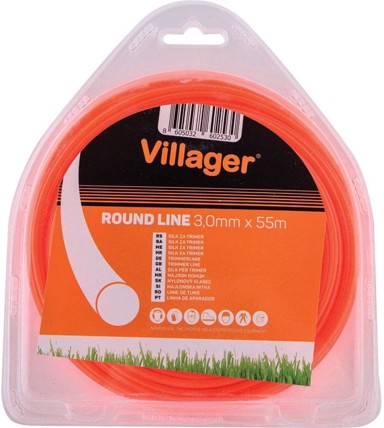 VILLAGER Najlonska nit za trimer Orange line, okrugla, 3,0 mm x 15 m