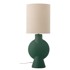 BLOOMINGVILLE Tamno zelena/u prirodnoj boji stolna lampa s tekstilnim sjenilom (visina 55 cm) Sergio 