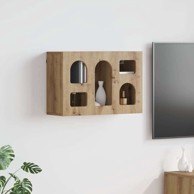 Viseći ormarić s policom zidni 60 x 20 x 40 cm, umjetnički hrast