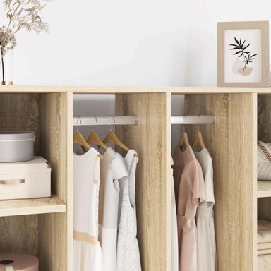 Cijev za ormar, 2 kom, 264 x 15 x 29 mm, srebrna