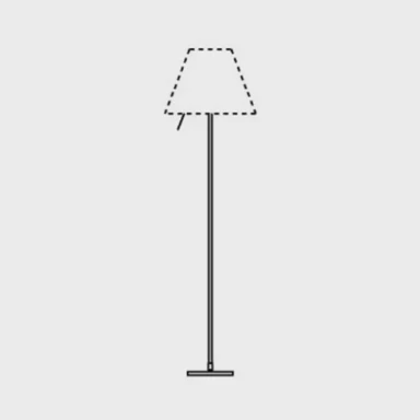 Stajaća lampa Costanza D13tif E27, aluminij, bez sjenila
