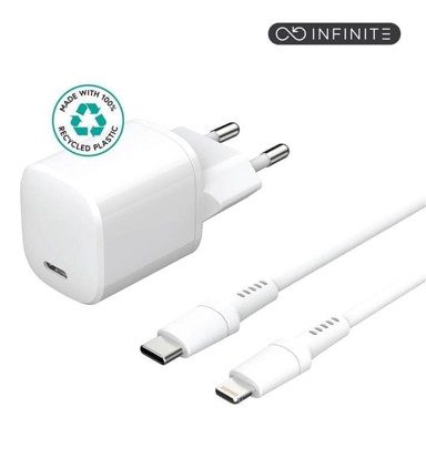 ESTUFF Punjač INFINITE Charger Kit PD 20W s USB-C na Lightning kabelom 1,5 m