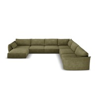 MAZZINI SOFAS Zelena kutna garnitura (desni kut) Vanda, 384x284x85 cm