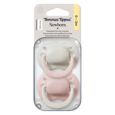 TOMMEE TIPPEE Silikonska duda varalica 0-2m Ž 2/1, ružičasta
