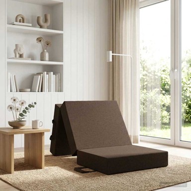 Sofa na razvlačenje 90 x 63 x 45 cm, sivosmeđa