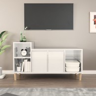 TV ormarić sjajni bijeli 100 x 35 x 55 cm od konstruiranog drva