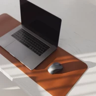 ALTERZONE Podloga od veganske kože Pad Desktop ALZVGL-1, smeđa
