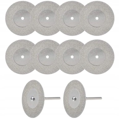 FALON-TECH Dijamantne rezne ploče za mini brusilicu Dremel, 30 mm, 10 kom., 2 drška