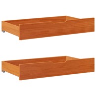 Ladice ispod kreveta 2 kom voštano smeđe 95x55x16cm od borovine