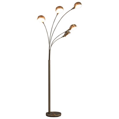 Stojeća svjetiljka 200 cm 5 x E14 srebrna