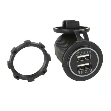 ACV Adapter, USB dual, 12V/24V