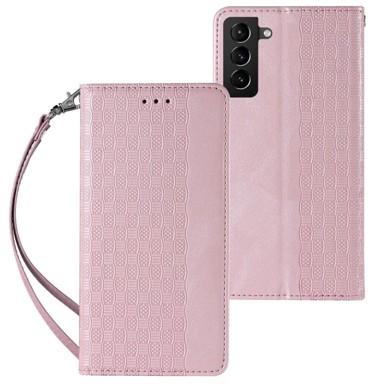 MG Preklopna maskica za Samsung Galaxy S22 Plus, magnet strap, roza