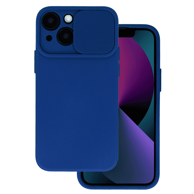 ONASI Silikonska maskica, iPhone 15 Pro, Lens Cover, modra