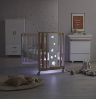 AZZURRA DESIGN Dječji krevetić Glam Lux 9u1, bijelo natural