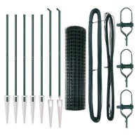 Euro ograda s 7 šiljastih stupova 1x10 m cinkovani čelik, zelena