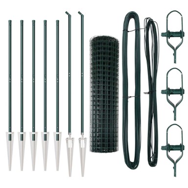 Euro ograda s 7 šiljastih stupova 1x10 m cinkovani čelik, zelena