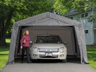SHELTERLOGIC Garaža za auto 18,3 m² 490 x 370 x 260 cm, siva