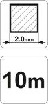 FLO Rezna struna 89413, kvadratna, 2,0 mm, 10 m