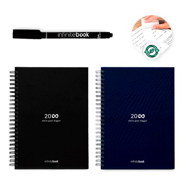INFINITEBOOK Starter kit planer A5, savitljive korice, crno-plavi
