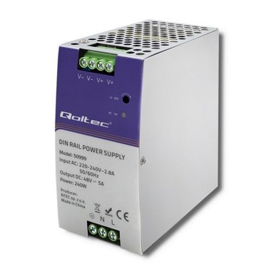 QOLTEC Napajanje za DIN šinu 50999, 240 W, 48 V, 5 A