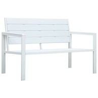 Vrtna klupa, 120 cm, HDPE s izgledom drva, bijela