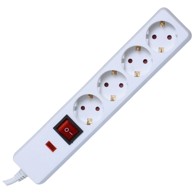 HOME Produžni kabel sa zaštitom, 4 utičnica, 1.5mm², 1.5 met, NVT 04K/WH