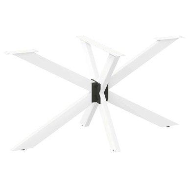 Noge blagovaonskog stola u obliku pauka od čelika, 150 x 78 x (72-73) cm, bijela