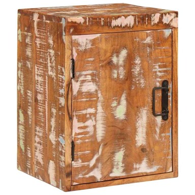 Noćni ormarić, 35 x 33 x 48 cm, reciklirano solidno drvo, smeđa