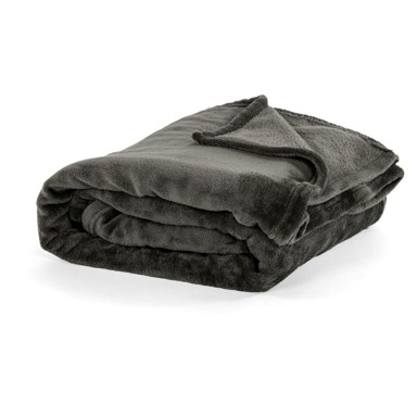 TISECO HOME STUDIO Siva mikro plišana deka, 150x200 cm