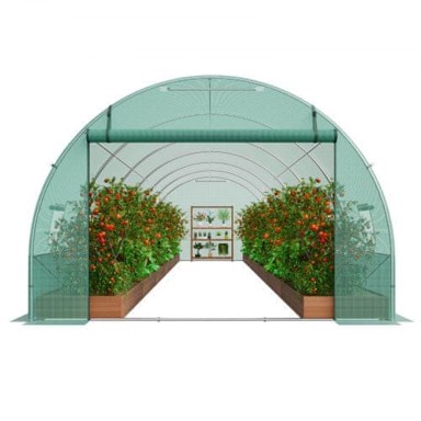 VEVOR Staklenik tunel za hodanje, 890 x 295 x 198 cm, zeleni
