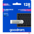 GOODRAM USB memorijski pogon UNO3-1280S0R11, 128 GB, USB Tip-A 3.2 Gen 1, srebrni