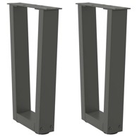 Noge blagovaonskog stola V-oblika 2 kom antracit 28x(42-43,3)cm