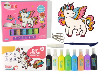 DIY unicorn namještaj prozor naljepnice 8 boja sjaaj