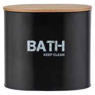 WENKO Crna posuda za kupaonicu s poklopcem Gara