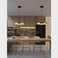 NOVA LUCE Visilica Vetro NL9223416, LED 37 W, 3000 K, 4275 lm, zlatno-crna