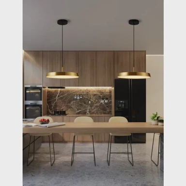 NOVA LUCE Visilica Vetro NL9223416, LED 37 W, 3000 K, 4275 lm, zlatno-crna