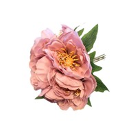 Umjetni buket Peonija, 28 cm, tamno roza