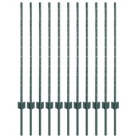 Stupovi ograde 11 kom U-Kanal 100 cm čelik, zelena